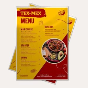 Laminated Menu Cards