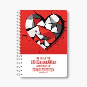 He heals the broken hearted - A6 Wire-o-Notebook