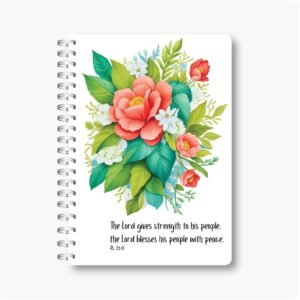 The Lord gives strength - A6 Wire-o-Notebook
