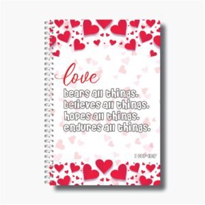Love bears all things - A5 Wire-O-Notebook