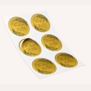 Gold Non tearable Waterproof Stickers