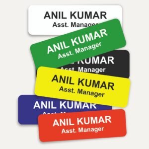 De-bossed Acrylic Badges